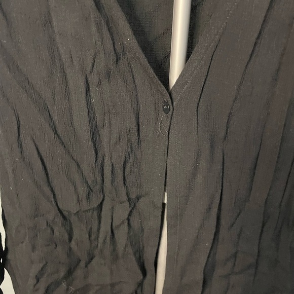 Eileen Fisher Black Cardigan Medium - linen blend - Picture 3 of 6